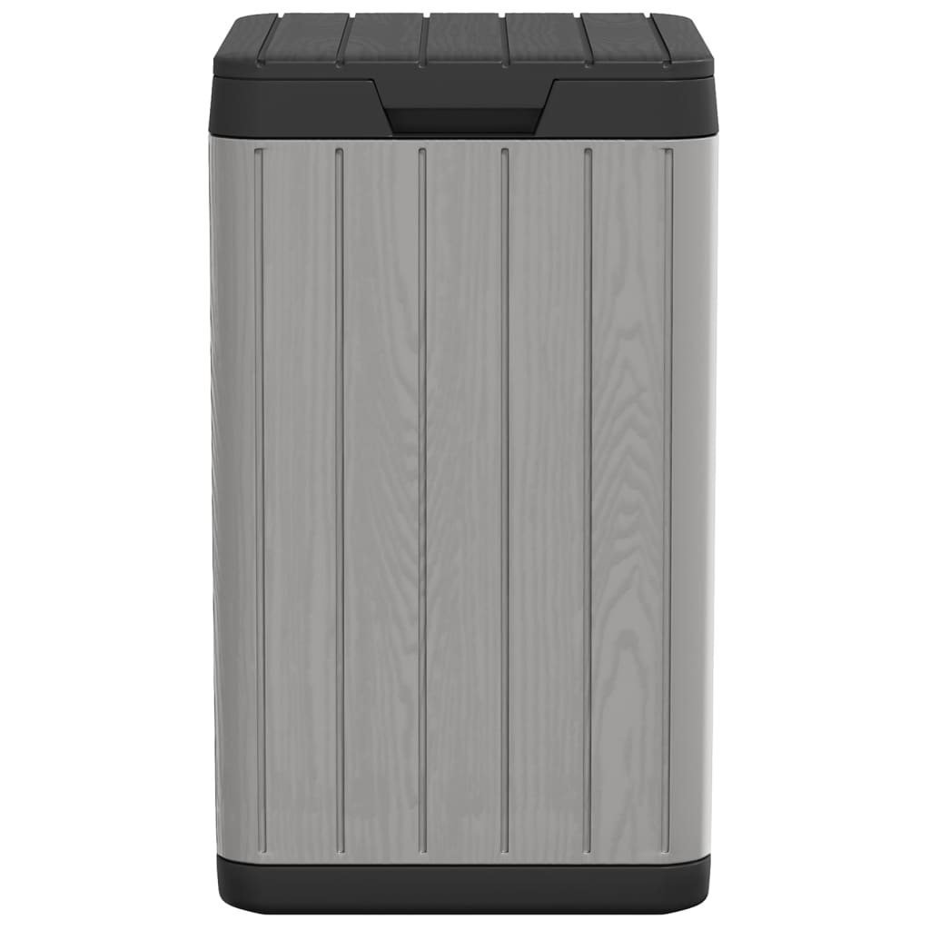vidaXL Coș de gunoi pentru exterior, gri, 38x38x65 cm, PP vidaXL Coș de gunoi pentru exterior, gri, 38x38x65 cm, PP