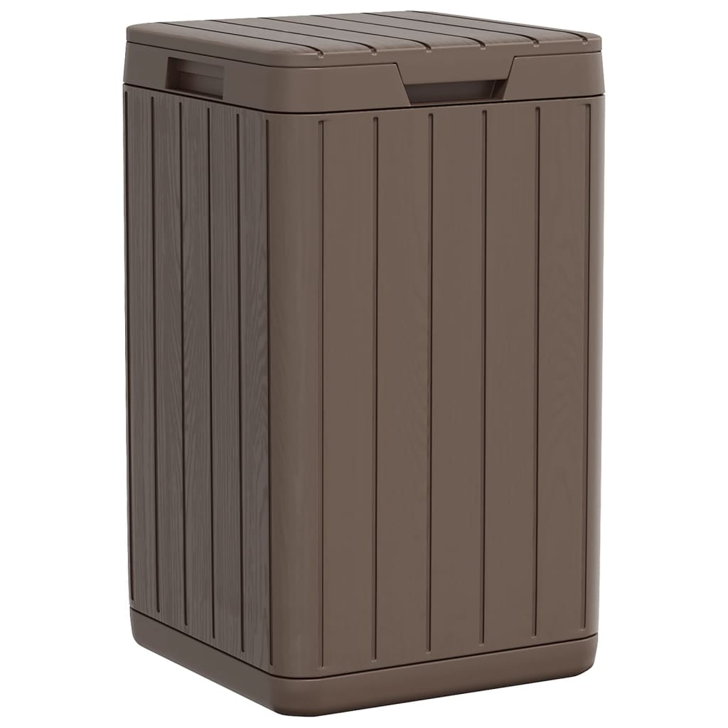 vidaXL Coș de gunoi pentru exterior, maro, 38x38x65 cm, PP vidaXL Coș de gunoi pentru exterior, maro, 38x38x65 cm, PP