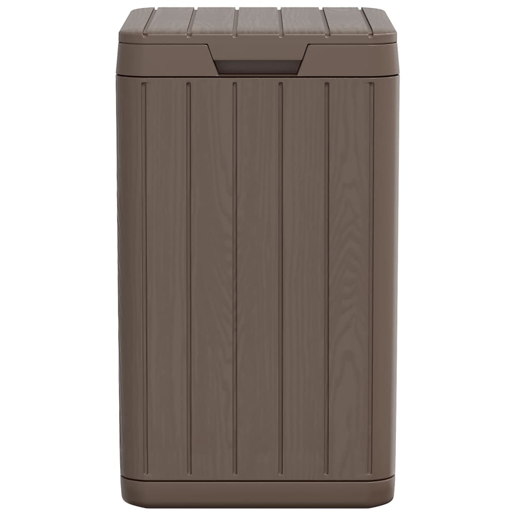 vidaXL Coș de gunoi pentru exterior, maro, 38x38x65 cm, PP vidaXL Coș de gunoi pentru exterior, maro, 38x38x65 cm, PP