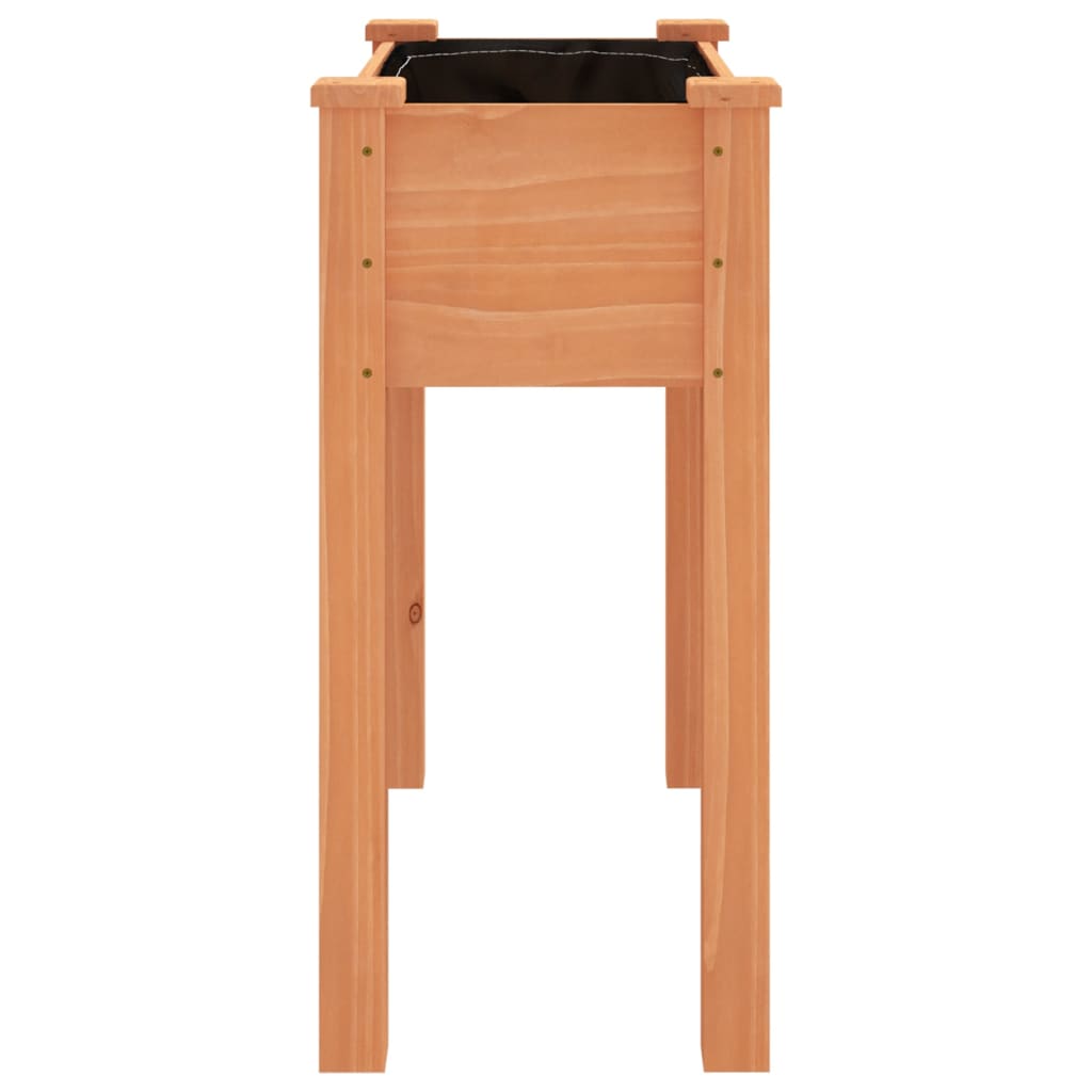 vidaXL Jardinieră cu căptușeală, maro, 71x37x76 cm, lemn masiv de brad vidaXL Jardinieră cu căptușeală, maro, 71x37x76 cm, lemn masiv de brad