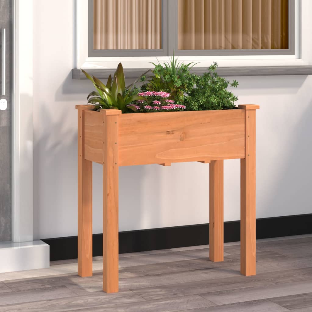 vidaXL Jardinieră cu căptușeală, maro, 71x37x76 cm, lemn masiv de brad vidaXL Jardinieră cu căptușeală, maro, 71x37x76 cm, lemn masiv de brad