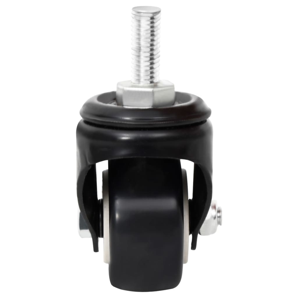 vidaXL Roți pentru jardinieră, 4 buc., negru, 8x3,5x8 cm, fier