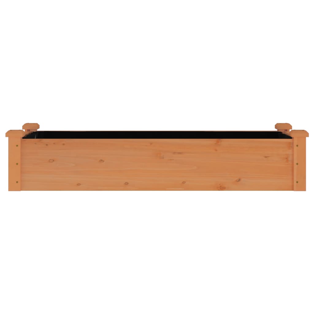 vidaXL Strat grădină înălțat cu căptușeală maro 120x45x25 cm lemn brad