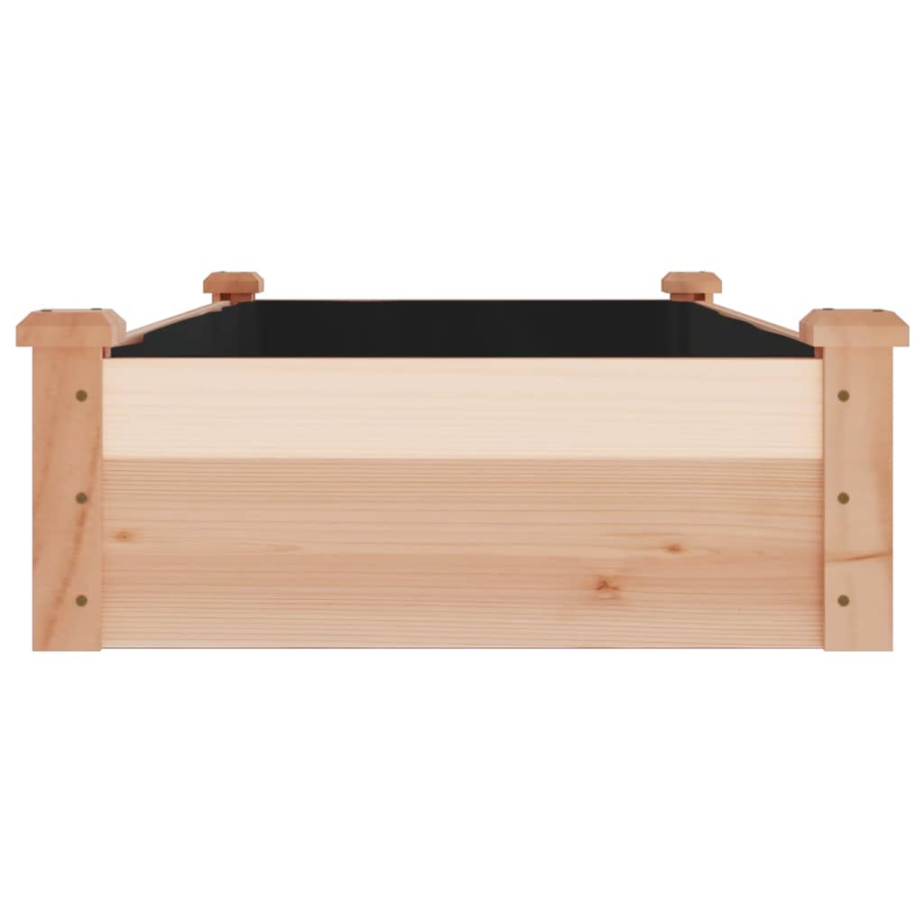 vidaXL Strat de grădină înălțat cu căptușeală, 120x60x25 cm, lemn brad