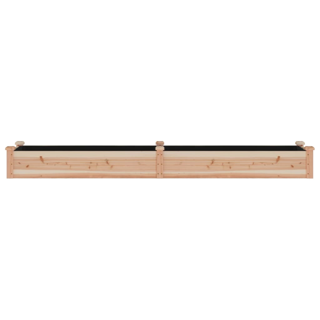 vidaXL Strat de grădină înălțat cu căptușeală, 240x45x25 cm, lemn brad