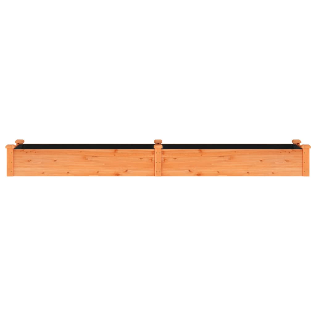 vidaXL Strat grădină înălțat cu căptușeală maro 240x45x25 cm lemn brad