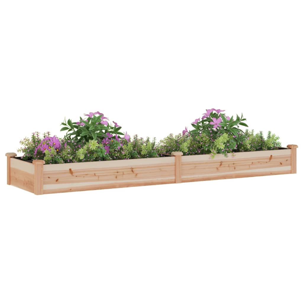 vidaXL Strat de grădină înălțat cu căptușeală, 240x60x25 cm, lemn brad vidaXL Strat de grădină înălțat cu căptușeală, 240x60x25 cm, lemn brad
