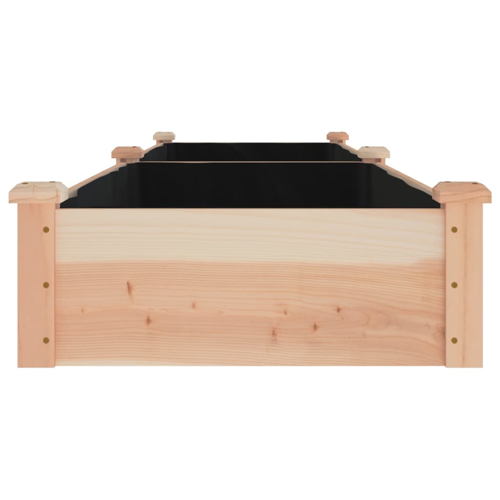 vidaXL Strat de grădină înălțat cu căptușeală, 240x60x25 cm, lemn brad vidaXL Strat de grădină înălțat cu căptușeală, 240x60x25 cm, lemn brad