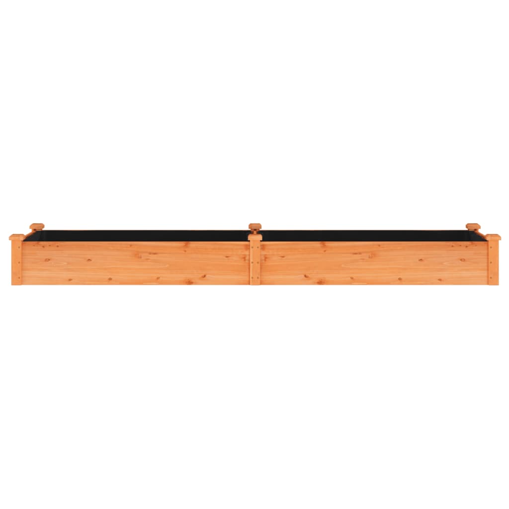 vidaXL Strat grădină înălțat cu căptușeală maro 240x60x25 cm lemn brad