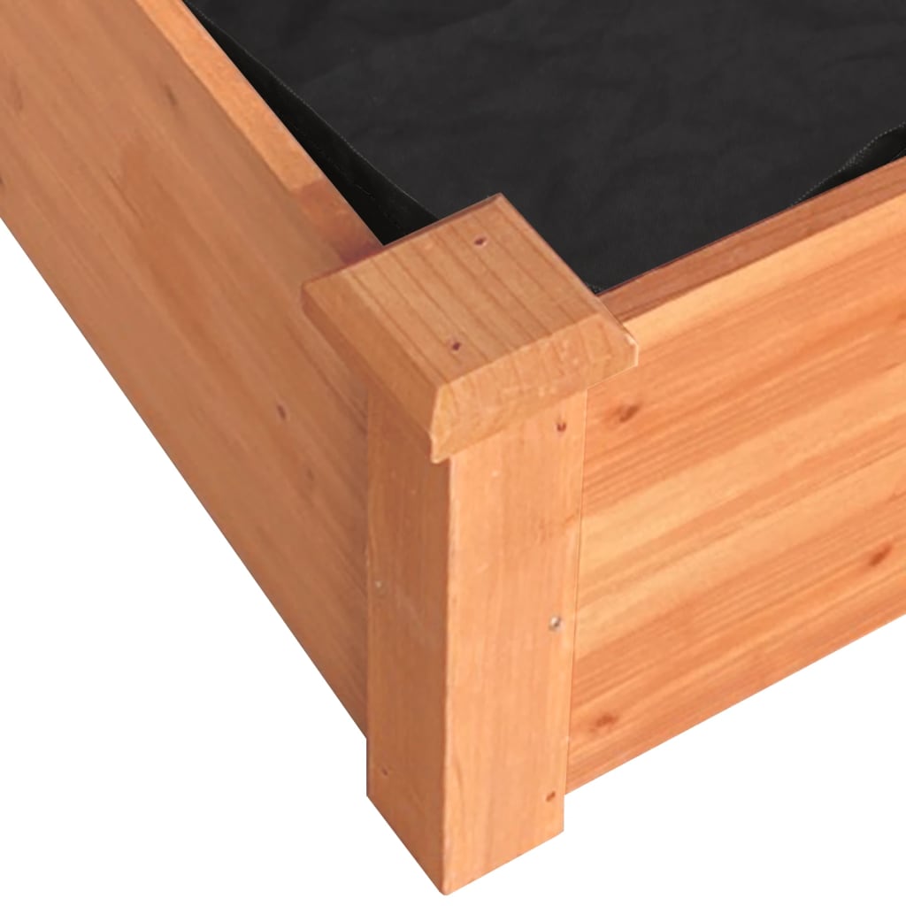 vidaXL Strat grădină înălțat cu căptușeală maro 240x60x25 cm lemn brad