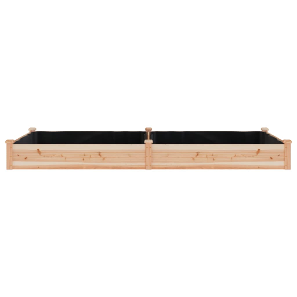 vidaXL Strat de grădină înălțat cu căptușeală, 240x120x25 cm lemn brad