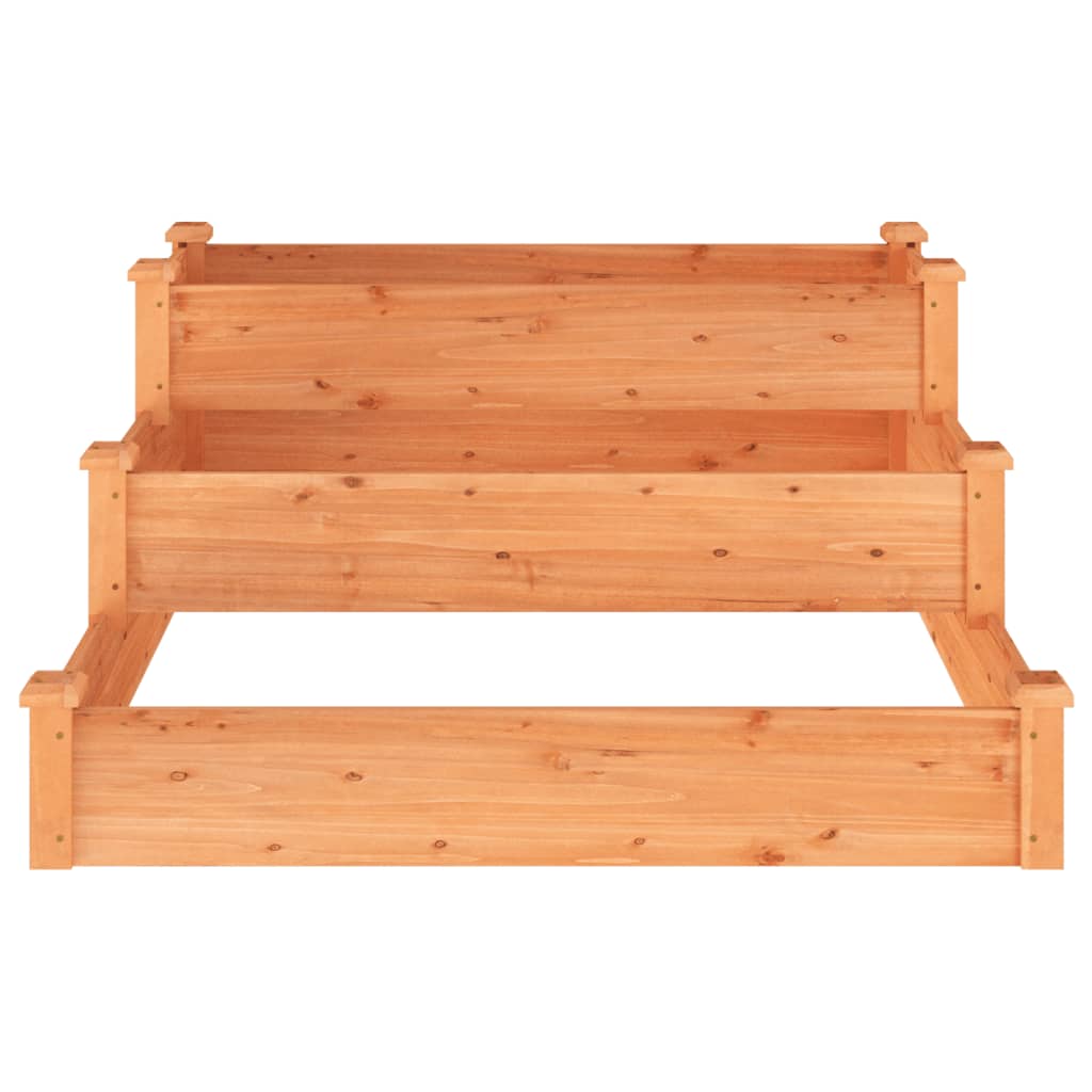 vidaXL Strat de grădină înălțat, maro, 120x120x56 cm, lemn masiv brad