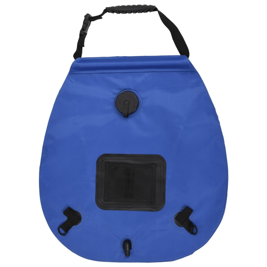 vidaXL Sac de duș de camping, albastru, 20 L, PVC vidaXL Sac de duș de camping, albastru, 20 L, PVC