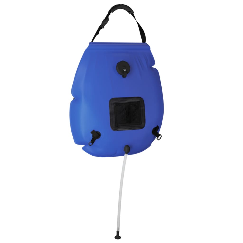 vidaXL Sac de duș de camping, albastru, 20 L, PVC vidaXL Sac de duș de camping, albastru, 20 L, PVC