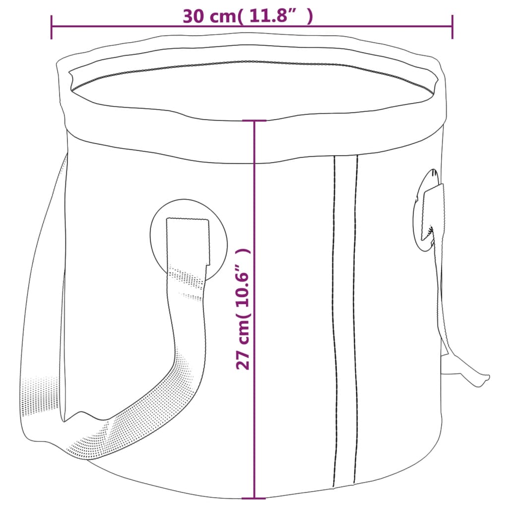 vidaXL Găleți pliabile, 2 buc., albastru, 20 L, PVC vidaXL Găleți pliabile, 2 buc., albastru, 20 L, PVC