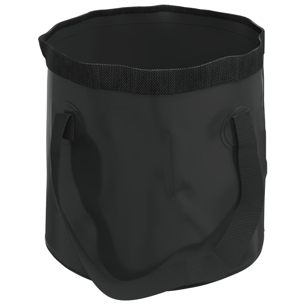 vidaXL Găleți pliabile, 2 buc., negru, 20 L, PVC vidaXL Găleți pliabile, 2 buc., negru, 20 L, PVC
