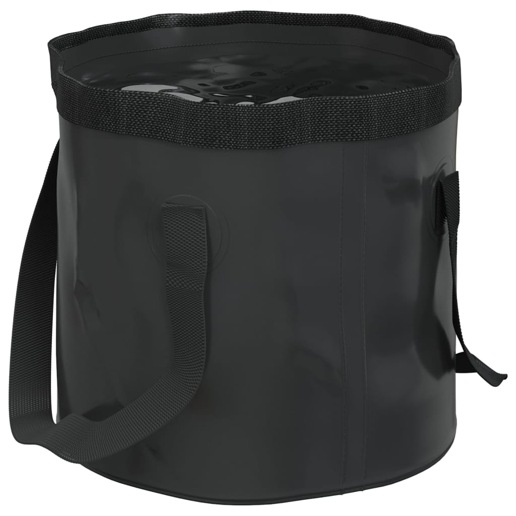 vidaXL Găleți pliabile, 2 buc., negru, 30 L, PVC vidaXL Găleți pliabile, 2 buc., negru, 30 L, PVC