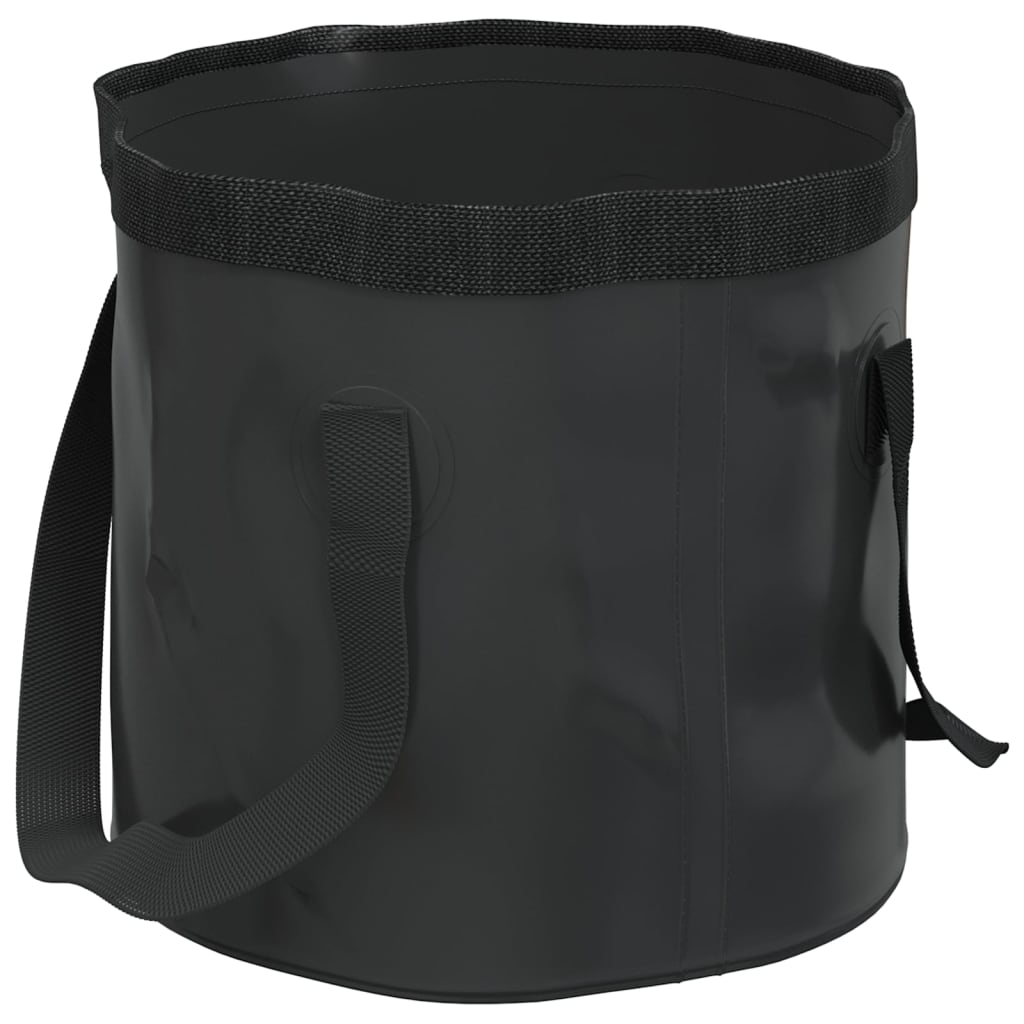 vidaXL Găleți pliabile, 2 buc., negru, 30 L, PVC vidaXL Găleți pliabile, 2 buc., negru, 30 L, PVC