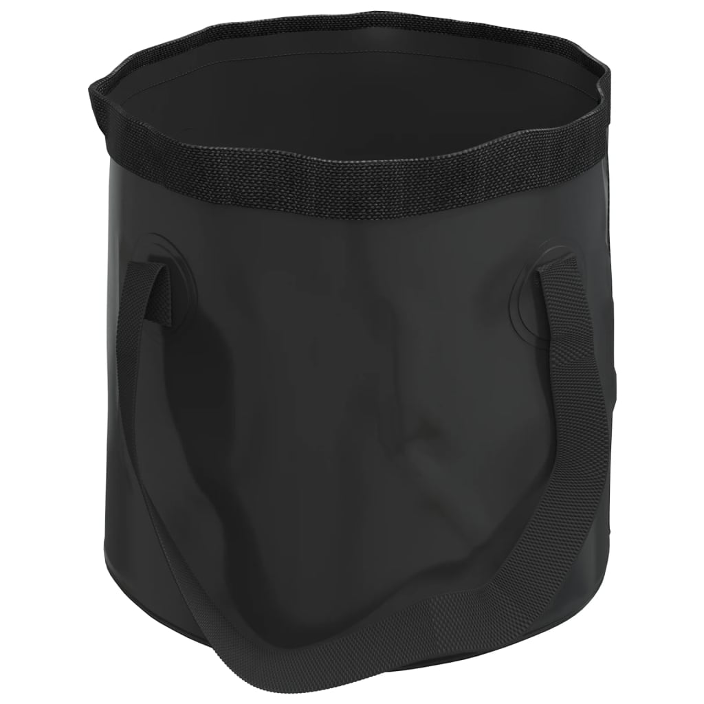 vidaXL Găleți pliabile, 2 buc., negru, 30 L, PVC vidaXL Găleți pliabile, 2 buc., negru, 30 L, PVC