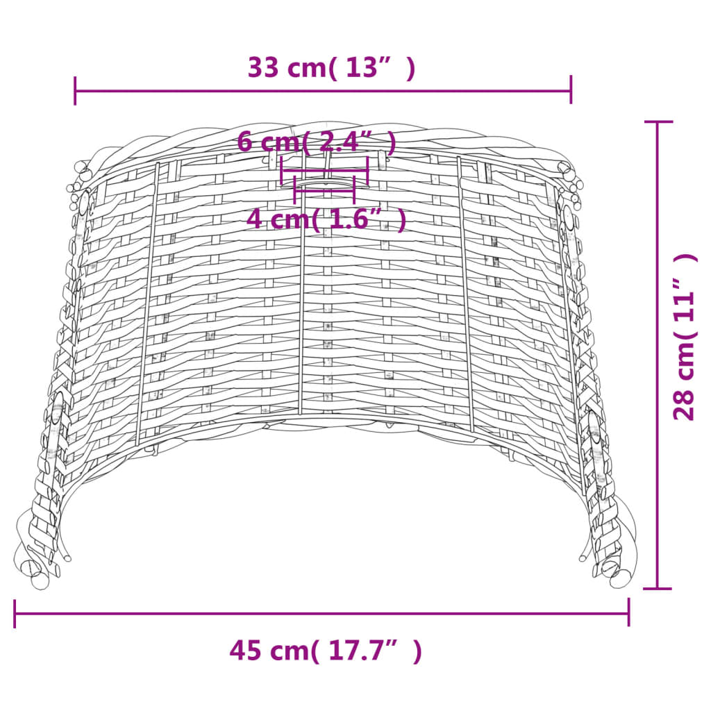 vidaXL Abajur lustră, alb, Ø45 x 28 cm, răchită vidaXL Abajur lustră, alb, Ø45 x 28 cm, răchită