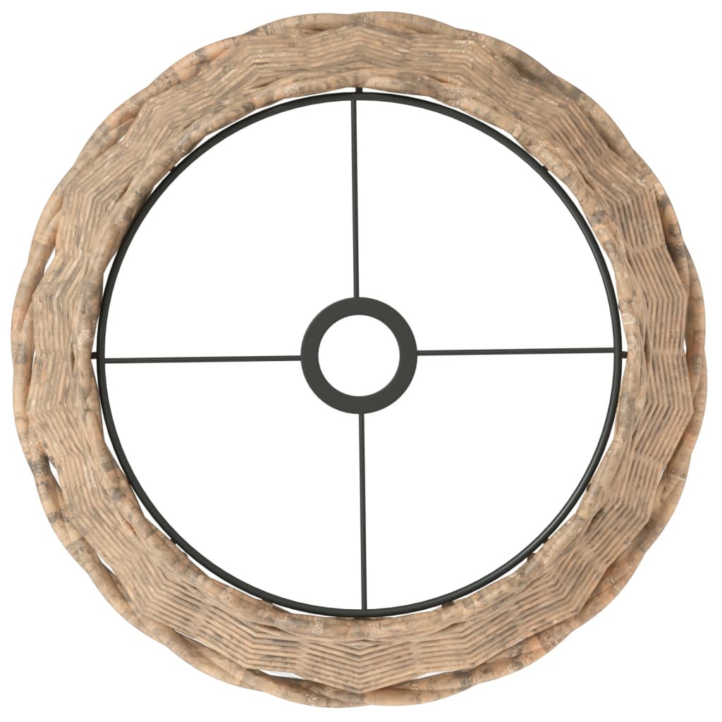 vidaXL Abajur lustră, maro, Ø38x23 cm, răchită