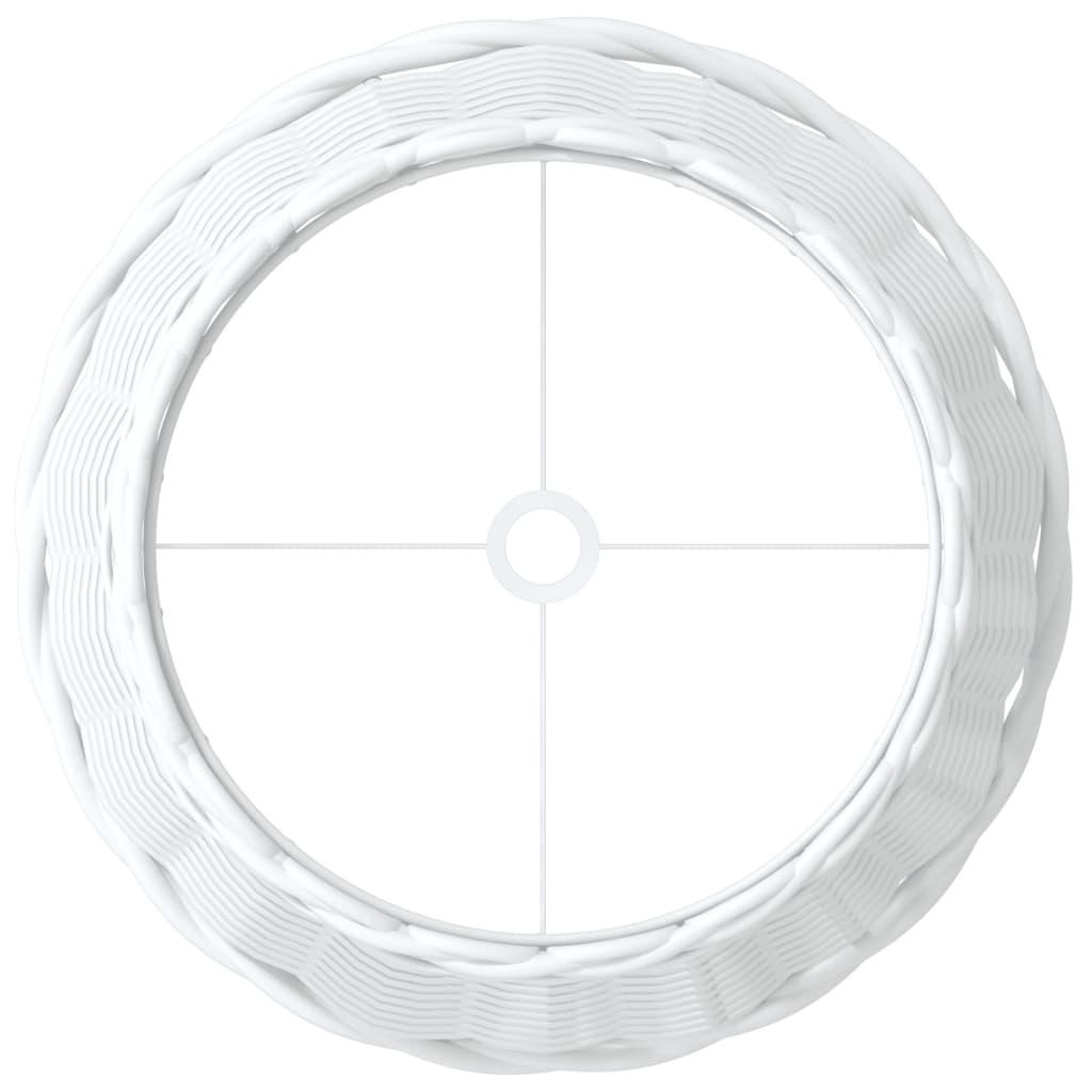 vidaXL Abajur de veioză, alb, Ø25x17 cm, răchită