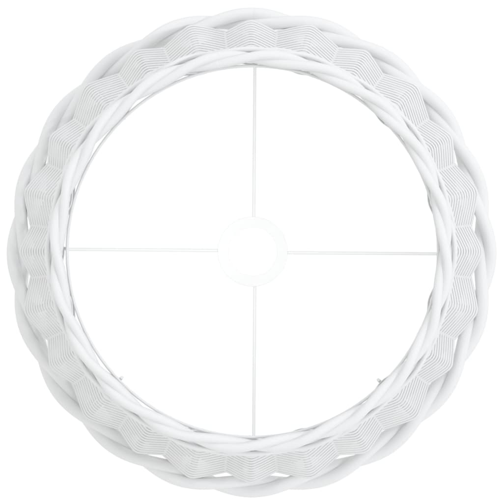 vidaXL Abajur veioză, alb, Ø40x26 cm, răchită