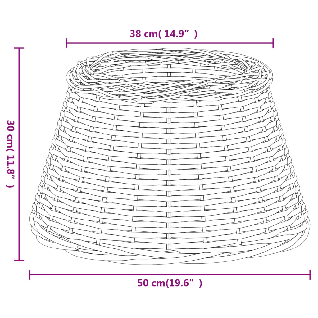vidaXL Abajur de veioză alb Ø50x30 cm răchită vidaXL Abajur de veioză alb Ø50x30 cm răchită