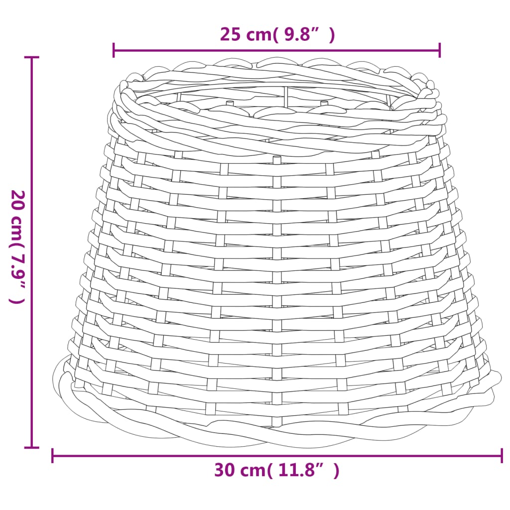 vidaXL Abajur veioză, maro, Ø30x20 cm, răchită vidaXL Abajur veioză, maro, Ø30x20 cm, răchită