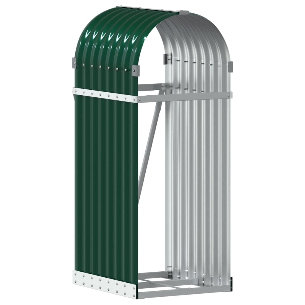 vidaXL Suport pentru bușteni verde 40x45x100 cm oțel galvanizat vidaXL Suport pentru bușteni verde 40x45x100 cm oțel galvanizat