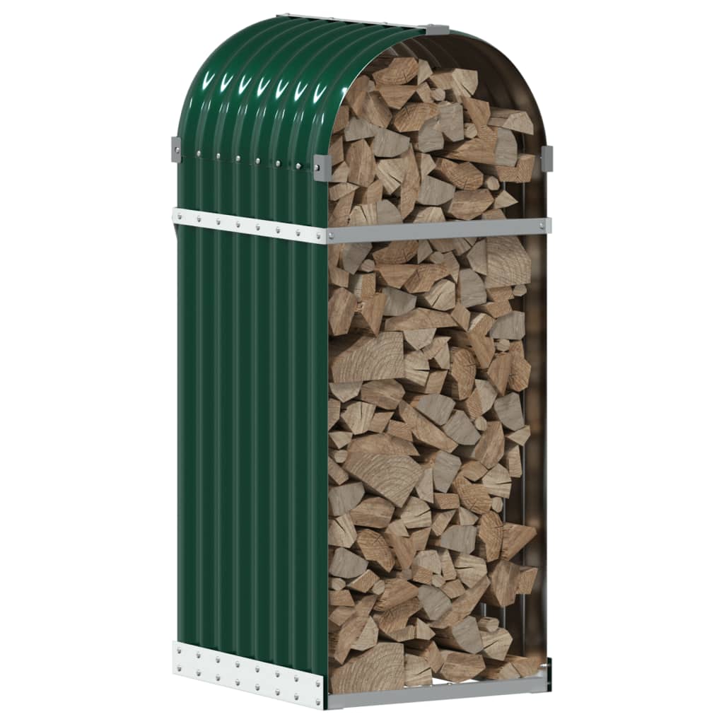 vidaXL Suport pentru bușteni verde 40x45x100 cm oțel galvanizat vidaXL Suport pentru bușteni verde 40x45x100 cm oțel galvanizat