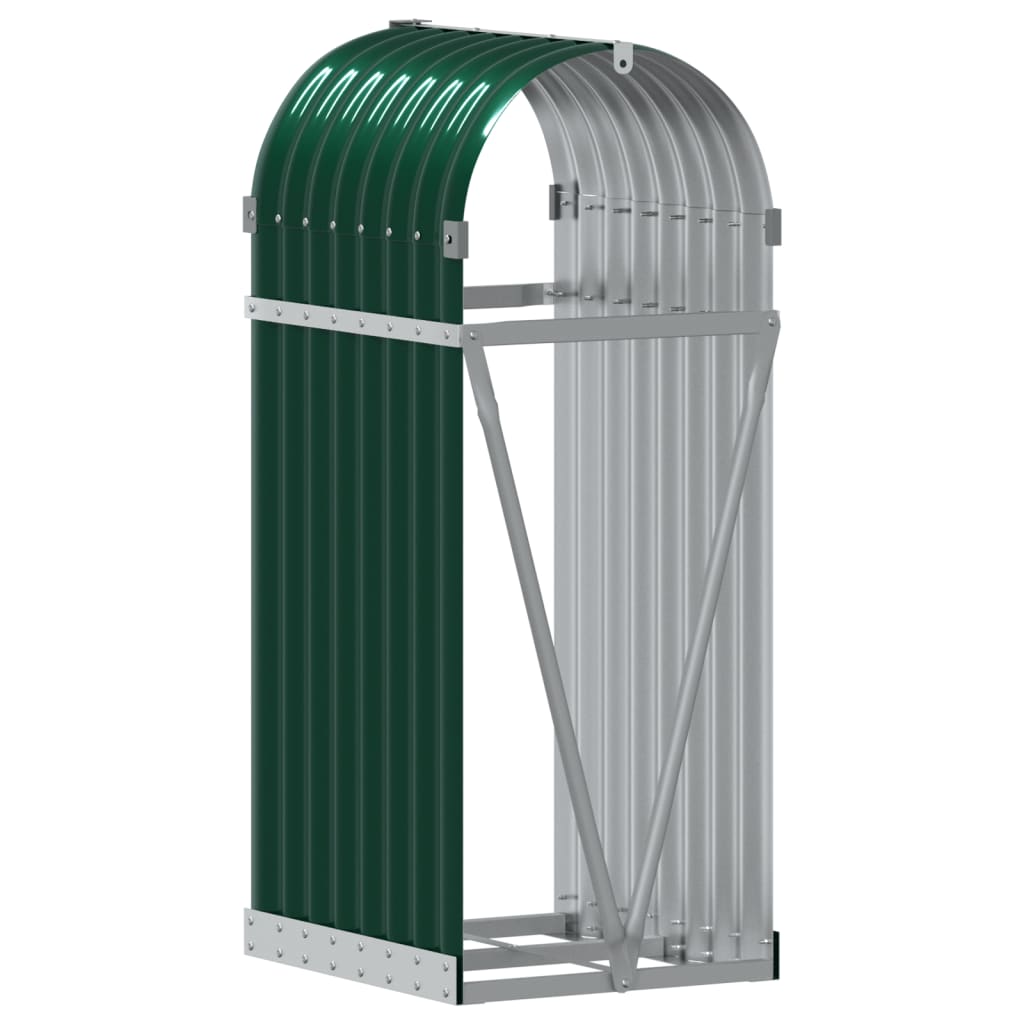 vidaXL Suport pentru bușteni verde 40x45x100 cm oțel galvanizat vidaXL Suport pentru bușteni verde 40x45x100 cm oțel galvanizat