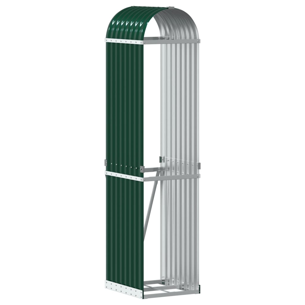 vidaXL Suport pentru bușteni verde 40x45x170 cm oțel galvanizat vidaXL Suport pentru bușteni verde 40x45x170 cm oțel galvanizat