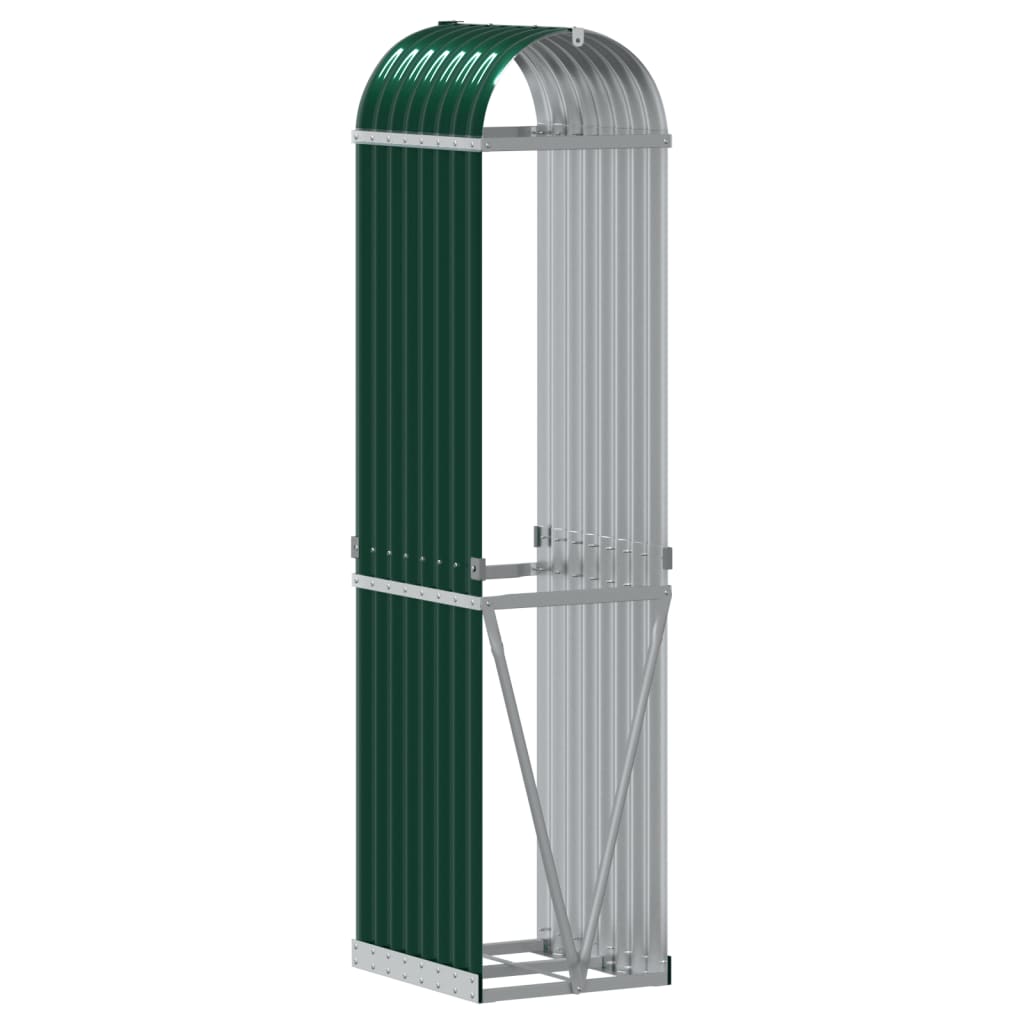 vidaXL Suport pentru bușteni verde 40x45x170 cm oțel galvanizat vidaXL Suport pentru bușteni verde 40x45x170 cm oțel galvanizat