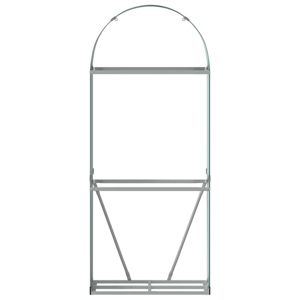 vidaXL Suport pentru bușteni verde 80x45x190 cm oțel galvanizat
