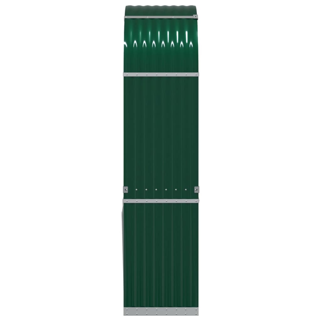 vidaXL Suport pentru bușteni verde 80x45x190 cm oțel galvanizat