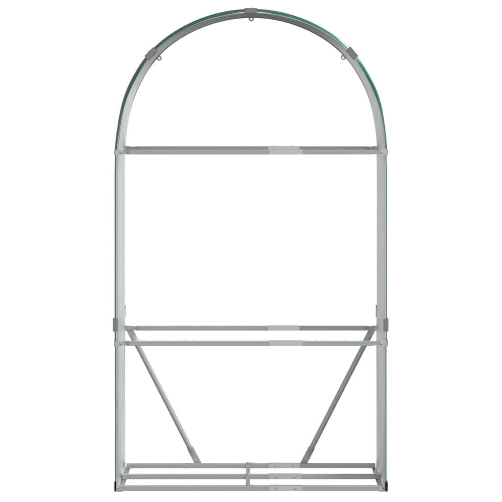 vidaXL Suport pentru bușteni, verde, 120x45x210 cm, oțel galvanizat vidaXL Suport pentru bușteni, verde, 120x45x210 cm, oțel galvanizat