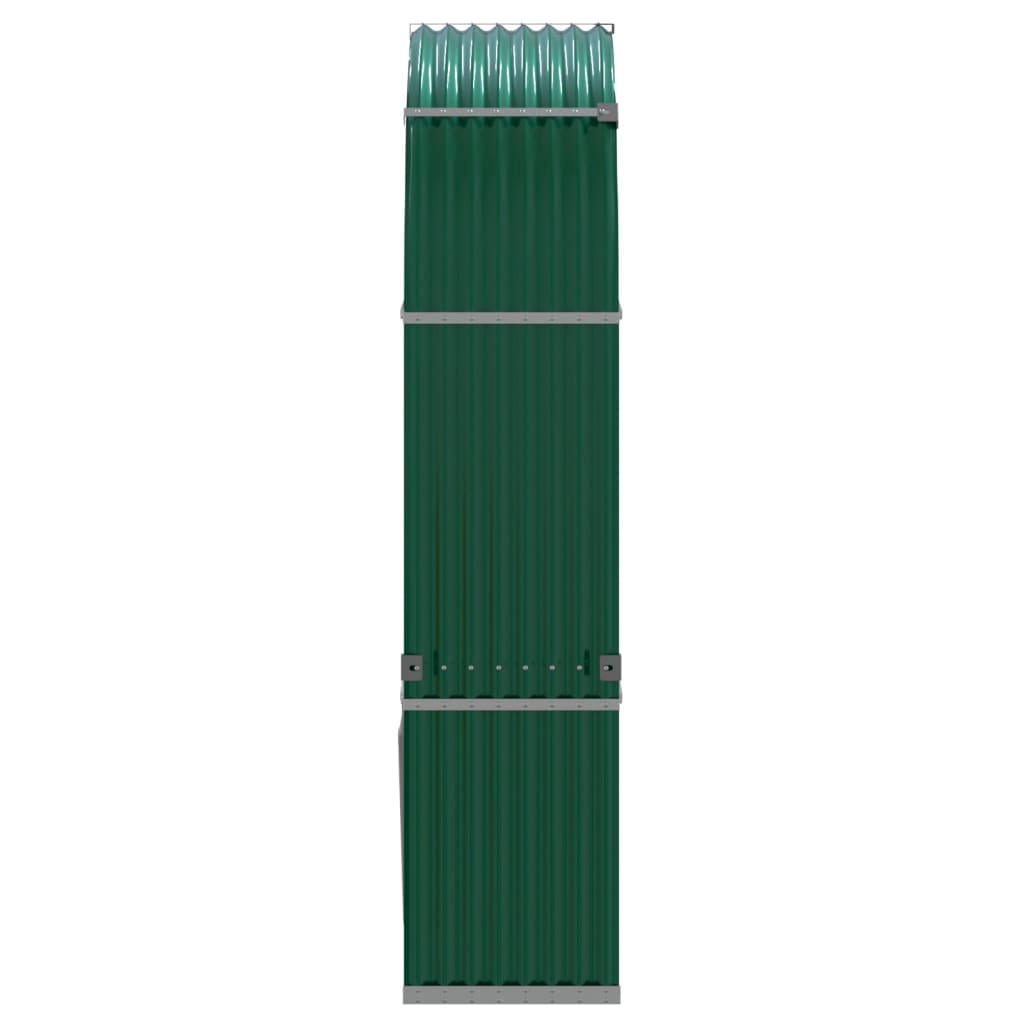 vidaXL Suport pentru bușteni, verde, 120x45x210 cm, oțel galvanizat vidaXL Suport pentru bușteni, verde, 120x45x210 cm, oțel galvanizat