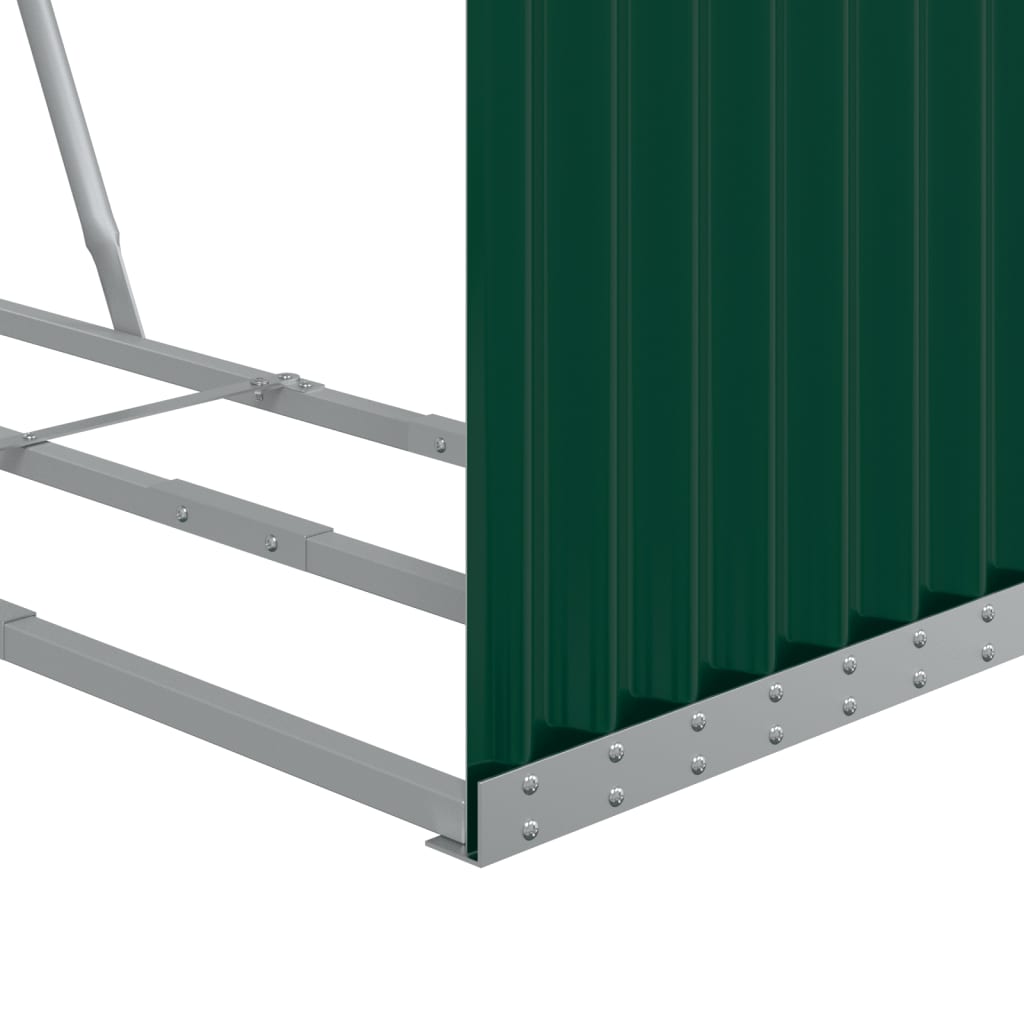 vidaXL Suport pentru bușteni, verde, 120x45x210 cm, oțel galvanizat vidaXL Suport pentru bușteni, verde, 120x45x210 cm, oțel galvanizat