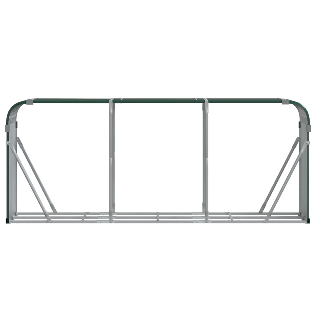 vidaXL Suport pentru bușteni verde 234x45x100 cm oțel galvanizat vidaXL Suport pentru bușteni verde 234x45x100 cm oțel galvanizat