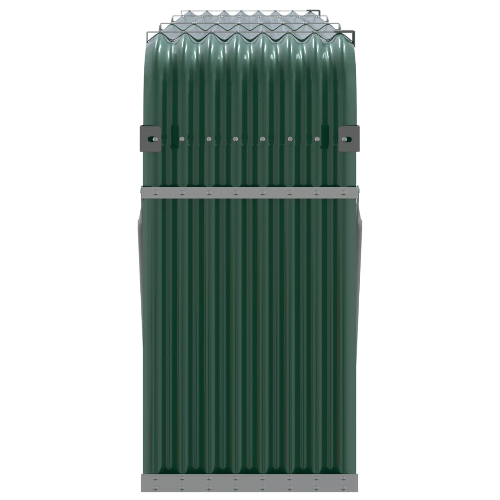 vidaXL Suport pentru bușteni verde 234x45x100 cm oțel galvanizat vidaXL Suport pentru bușteni verde 234x45x100 cm oțel galvanizat