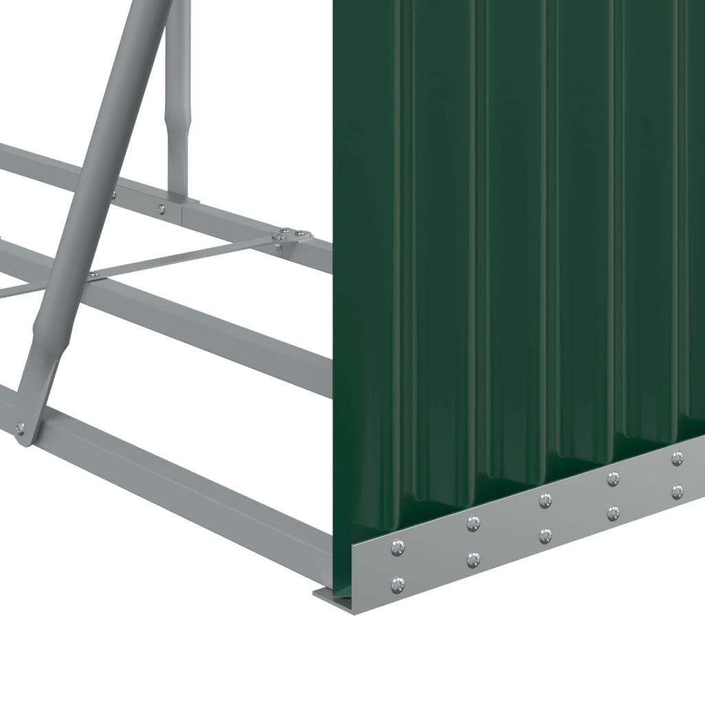 vidaXL Suport pentru bușteni verde 234x45x100 cm oțel galvanizat vidaXL Suport pentru bușteni verde 234x45x100 cm oțel galvanizat