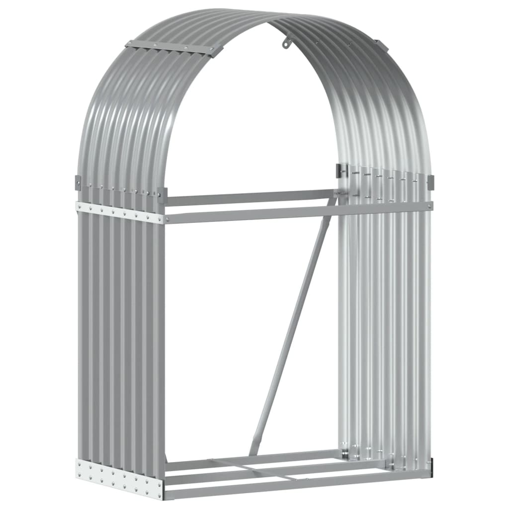 vidaXL Suport de bușteni, gri deschis, 80x45x120 cm, oțel galvanizat vidaXL Suport de bușteni, gri deschis, 80x45x120 cm, oțel galvanizat