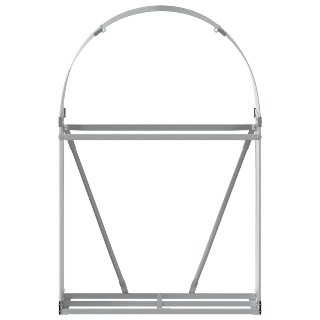 vidaXL Suport de bușteni, gri deschis, 80x45x120 cm, oțel galvanizat vidaXL Suport de bușteni, gri deschis, 80x45x120 cm, oțel galvanizat