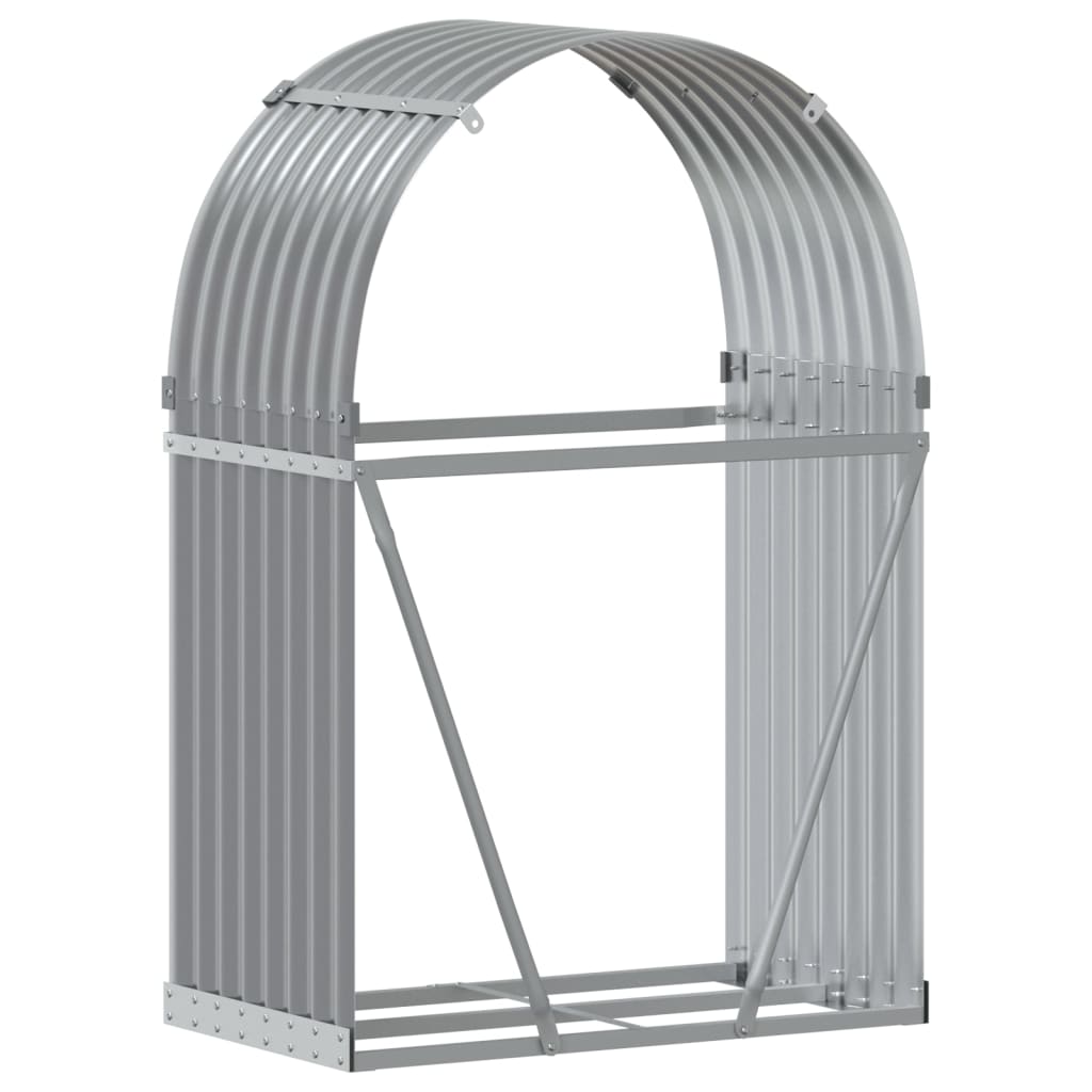 vidaXL Suport de bușteni, gri deschis, 80x45x120 cm, oțel galvanizat vidaXL Suport de bușteni, gri deschis, 80x45x120 cm, oțel galvanizat