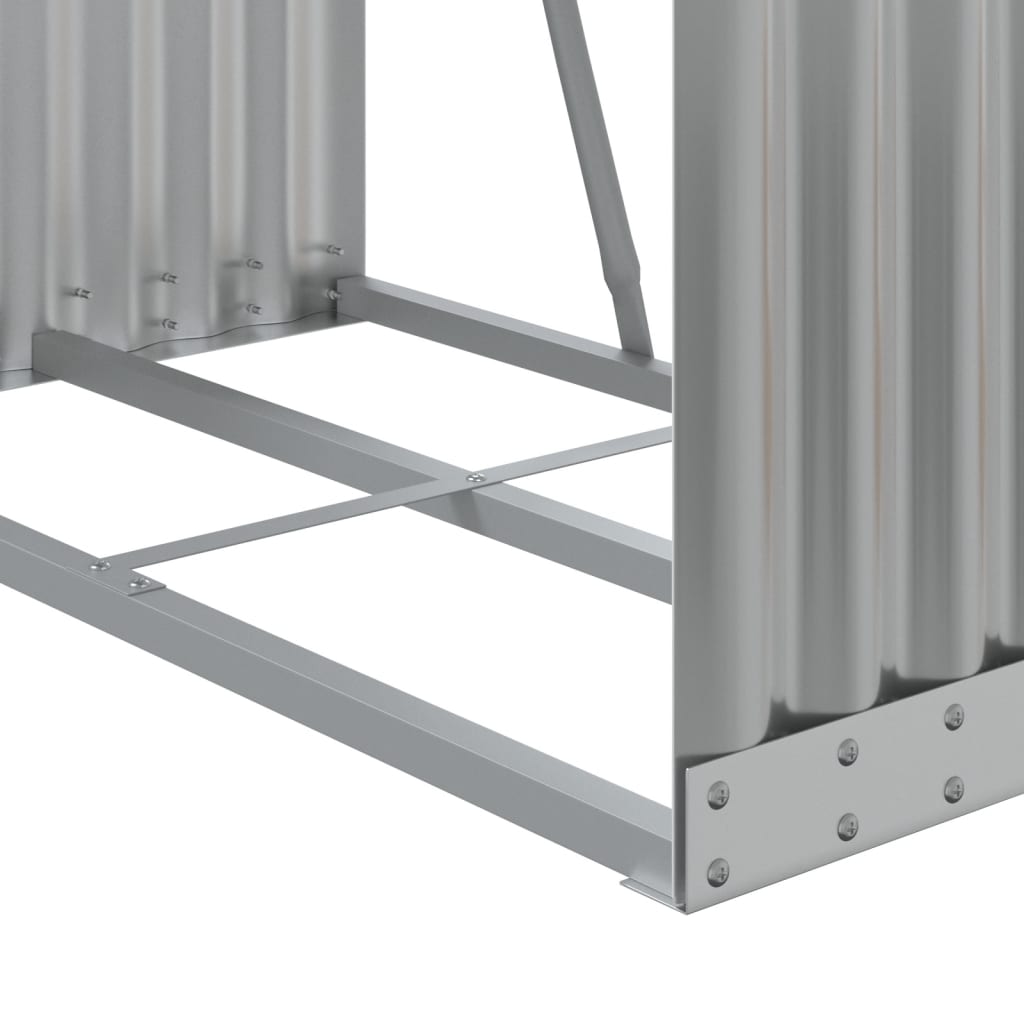 vidaXL Suport de bușteni, gri deschis, 80x45x120 cm, oțel galvanizat vidaXL Suport de bușteni, gri deschis, 80x45x120 cm, oțel galvanizat