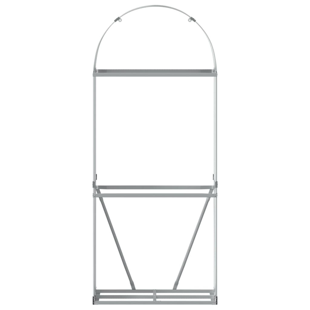 vidaXL Suport de bușteni, gri deschis, 80x45x190 cm, oțel galvanizat