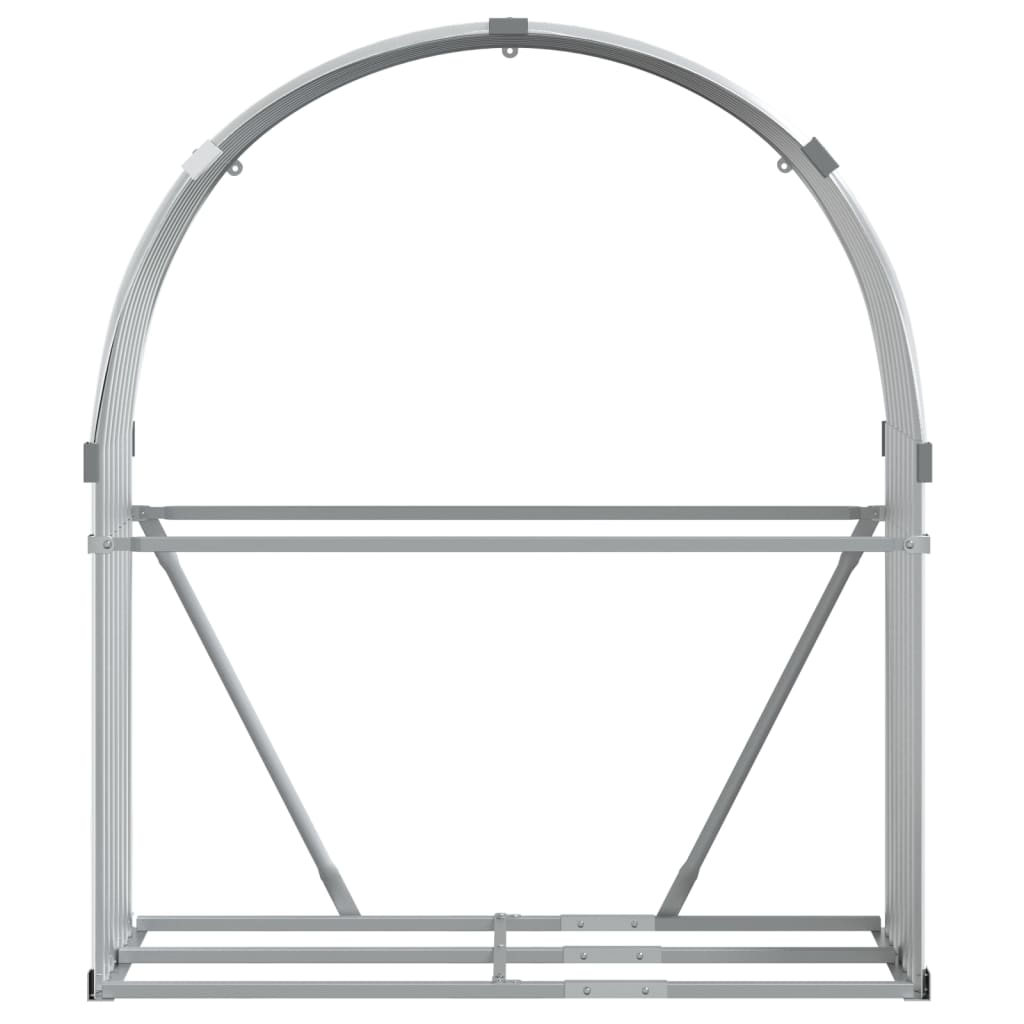 vidaXL Suport de bușteni, gri deschis, 120x45x140 cm, oțel galvanizat