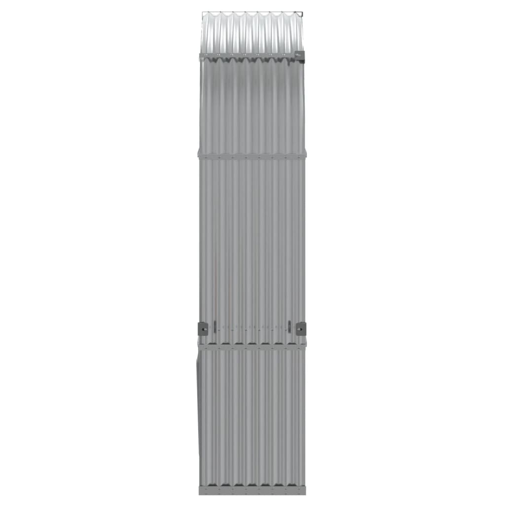 vidaXL Suport de bușteni, gri deschis, 120x45x210 cm, oțel galvanizat vidaXL Suport de bușteni, gri deschis, 120x45x210 cm, oțel galvanizat