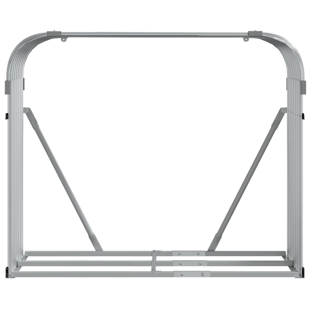 vidaXL Suport de bușteni, gri deschis, 120x45x100 cm, oțel galvanizat vidaXL Suport de bușteni, gri deschis, 120x45x100 cm, oțel galvanizat